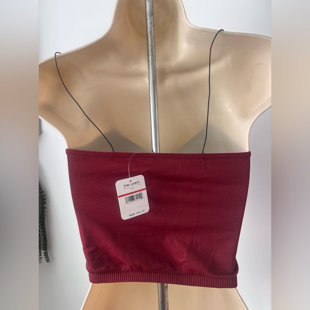 Free People Deep Red Camisole Top - Picture 2 of 5